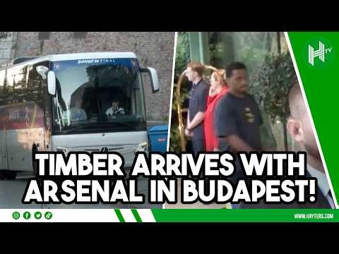 Timber ARRIVES with Arsenal team ahead of UCL Final!