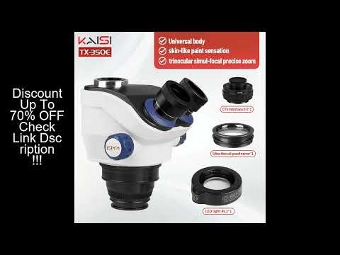 TX-350e V1.1 Trinocular Continuous Zoom Stereo Microscope 7-50X WF10X/23mm Eyepiece Suitable for Mob
