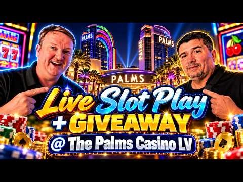 🛑 LIVE Slot Play & Giveaway @ The Palms Casino Las Vegas! #gamblesmart #hardrock