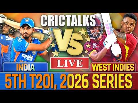 🔴 LIVE: IND Vs WI, 5th T20I, 2026 Series Live Cricket Score Commentary, 2nd Inn Live Match Today
