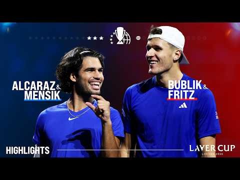 Alcaraz/Mensik v Bublik/Fritz Highlights | Laver Cup 2026 Match 4
