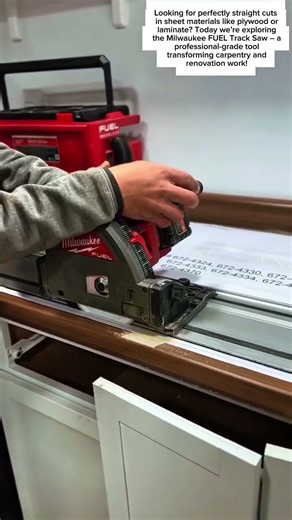 Milwaukee FUEL Track Saw - Educational Guide to Precise Sheet Material Cutting"
