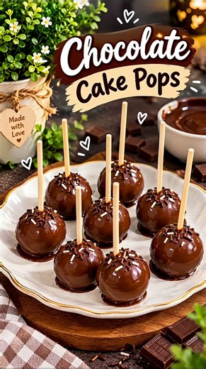 Easy Homemade Chocolate Cake Pops 🍫🤎 | Delicious Chocolate Dessert 🍭✨#DessertShorts#CakePops#Shorts