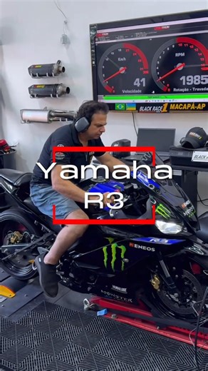 🏍️ Yamaha R3 Dyno Test with ECU Remap — Enhanced Top Speed & Performance #motoperformance #dynotest