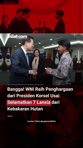 Sugianto Menerima Penghargaan dari Presiden Korea Selatan