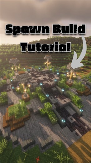 Minecraft server spawn design for your world! ⛏️ 🏠 #minecraft #builds #minecrafttutorial
