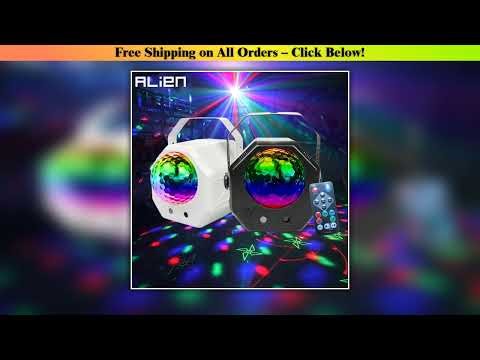 ALIEN RGB LED DJ Disco Magic Ball Water Wave Party Lights Patterns Star Laser Projector Holiday Chr