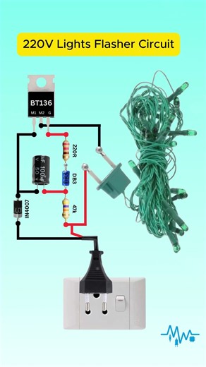 Make a 220V AC Light Blinker Circuit