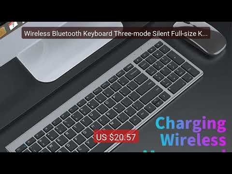 Wireless Bluetooth Keyboard Three-mode Silent Full-size Keyboa... — Best Buy 2026 | Great Quality!