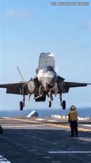 F-35B Does the IMPOSSIBLE on an Aircraft Carrier! 🛬 #shorts