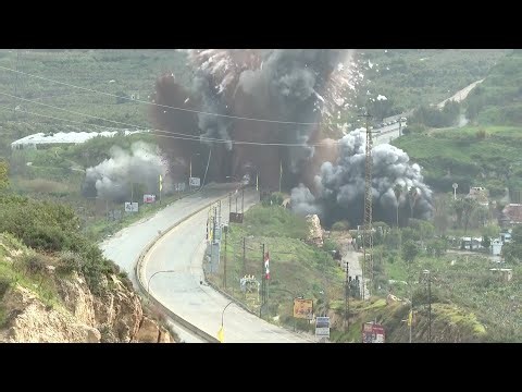 The EXACT MOMENT Israel's strike sends Qasmiyeh bridge CRASHING INTO THE LITANI RIVER