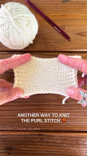 Another Way to Knit the Purl Stitch 🧶 Let’s learn another method for knitting the purl stitch! Follow along step by step and see which method feels more comfortable for you. 🤍 Save this tutorial and keep practicing! #knittingtok #knittingforbeginners #purlstitch #knittingtutorial #learnknitting