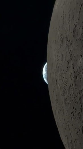 Artemis II Watches Earth Set Behind the Moon
