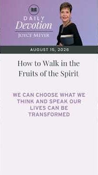 The Power of Speaking Right Words | Daily Devotion from Joyce Meyer