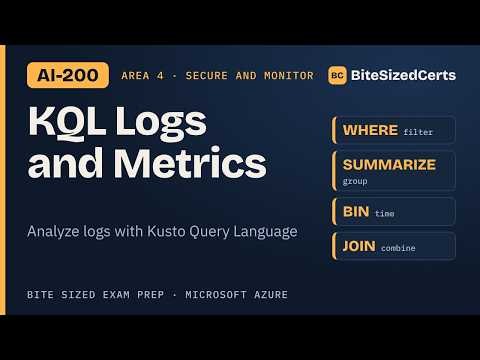 KQL for Azure Monitor: summarize, bin, join and Log Analytics Tables (AI-200)