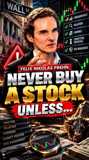 Never Buy a Stock Unless… | Felix Nikolas Prehn 💰 #shorts #viral #trending #usstocks #usstockmarket