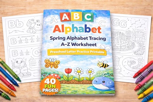 Spring Animals Tracing Pages for Toddlers | Preschool Trace and Color Activity PDF - Etsy