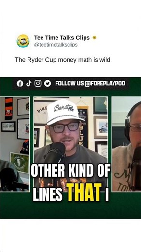 The Ryder Cup money math is wild