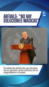 Arévalo dice que Guatemala "ya no registra los peores indicadores de violencia de Centroamérica"