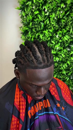 Stylish Dreadlocks with Clean Fade and Sharp Lineup