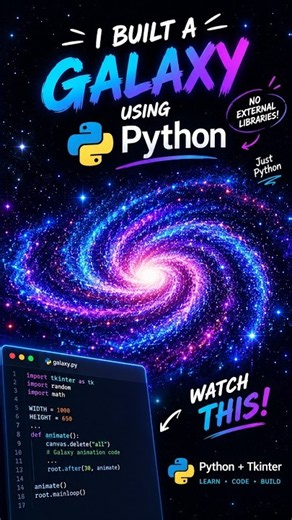 Built a Galaxy Using Python 🤯🌌 | No External Libraries!