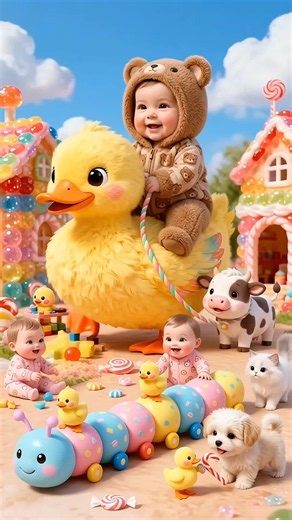 Cute duck cartoon for kids fun video #kids #kidssong #kidscartoon #cartoonvideo #foryou