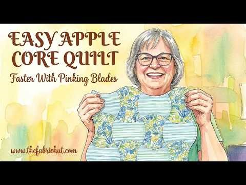 Apple Core Table Runner Tutorial - Easy Curved Piecing with Wavy Pinking Blades | The Fabric Hut