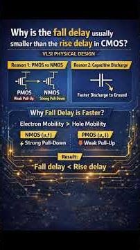 CMOS Inverter Delay: Why Rise and Fall Times Are Different #vlsi #nvidia #physicaldesign