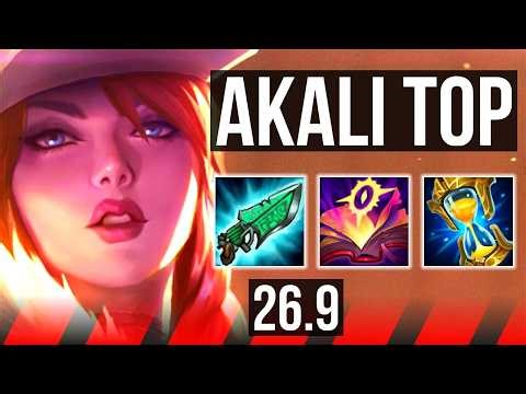 AKALI vs SETT (TOP) | Good KDA: 24/1/4, 49K damage | KR Diamond | 26.9