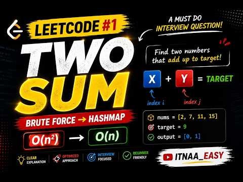 LeetCode #1: Two Sum | Brute Force vs HashMap | Java | DSA Interview Question
