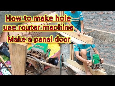 How to make simple panel door, Use router machine for hole, Router machine use trick #bkcarpenter