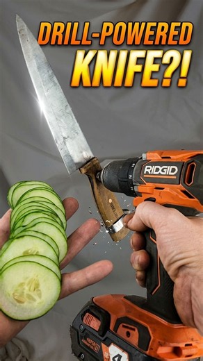 Drill Powered Knife! #lifehacks