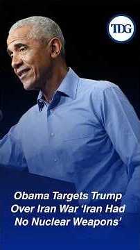 Obama Slams Trump Over Iran War | ‘Iran Didn't Have Nuclear Weapons’