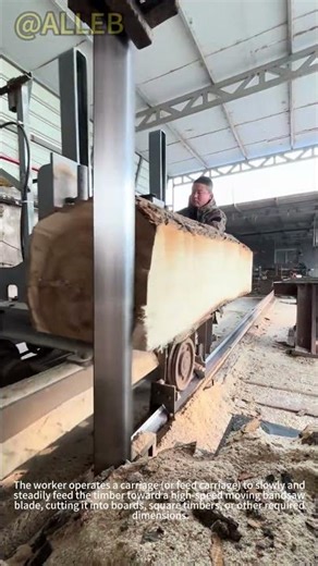 Transforming logs into various wood products.