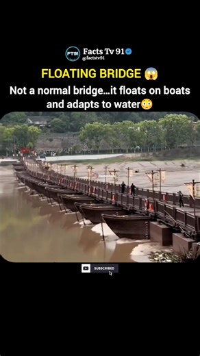 This Floating Bridge Moves With the River 😳 #shorts