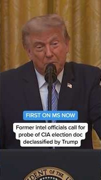 FIRST ON MS NOW: Former intel officials call for probe of CIA election doc declassified by Trump