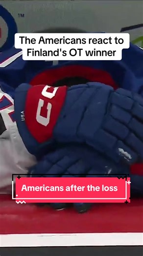 The Americans react to Finland's OT winner following their 4-3 loss in overtime. #worldjuniors