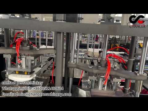 two stations take away food paper box forming machine