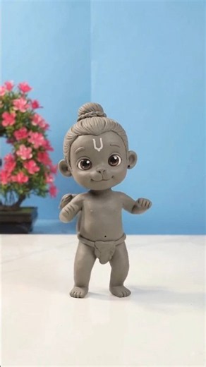 DIY Clay Lord Hanuman Idol Making 🚩 | #Shorts #Hanuman