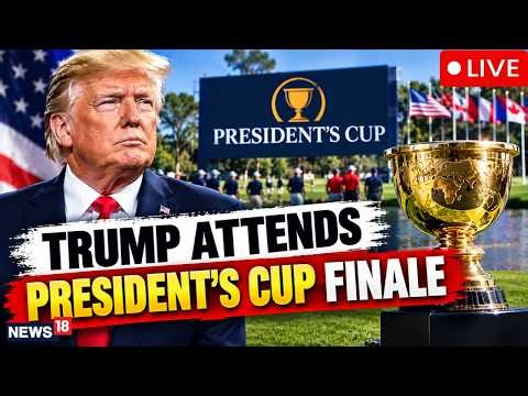 LIVE: Trump Attends Presidents Cup Finale | Donald Trump at Medinah Golf Tournament | N18G