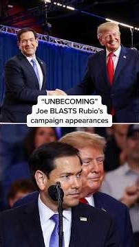 'UNBECOMING': Joe BLASTS Rubio's campaign appearances