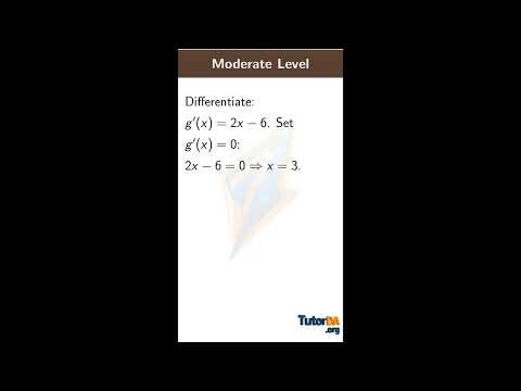 Solve optimization problem using first derivative test in 30 sec #shorts #math #tutorda