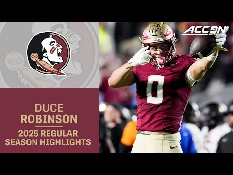 Duce Robinson 2025 Regular Season Highlights | Florida State Wide Receiver