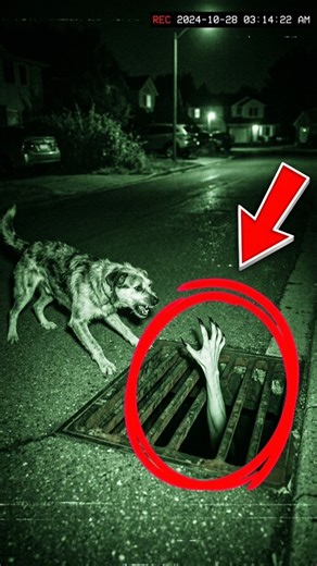 Why This Stray Dog Growled At The Sewer... 😳🐕#shorts