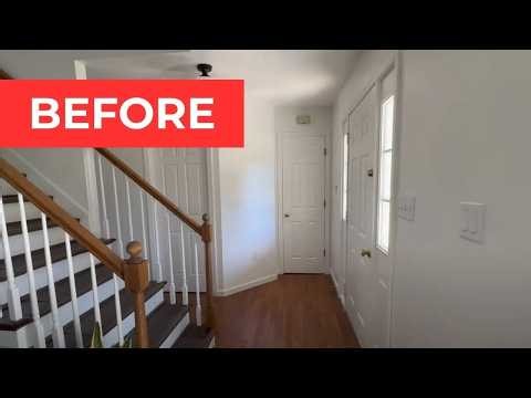 She tapes up her wall for this JAW DROPPING entryway idea!