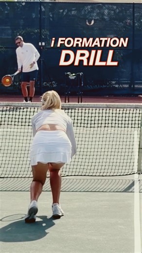Practice the i Formation Doubles Drill with 2 Players