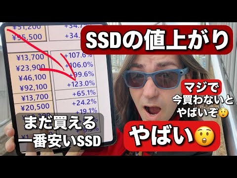 カメラマンの命！SSDの値上がりがやばい！もう買うのが遅いかも・今一番安いSSDをまとめました！最後のチャンスといっても過言ではない！