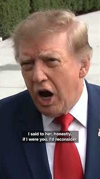 Trump says he told Katie Zacharia to reconsider amid media scrutiny