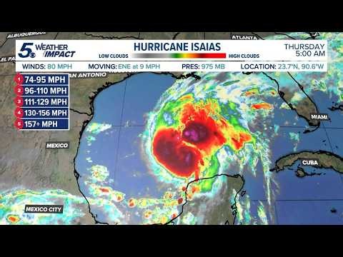 Hurricane Isaias strengthens in Gulf as storm sets record for latest first hurricane of season