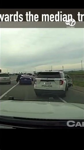 Shocking moment suspect clings to moving car while fleeing police in California